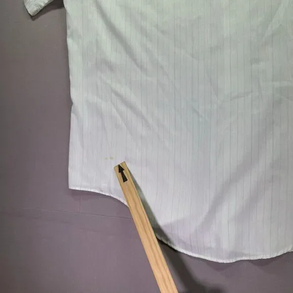 Vintage Arrow Kent Short Sleeve Shirt Mens 17.5 60s 70s Striped Skate Grunge - Picture 8 of 8